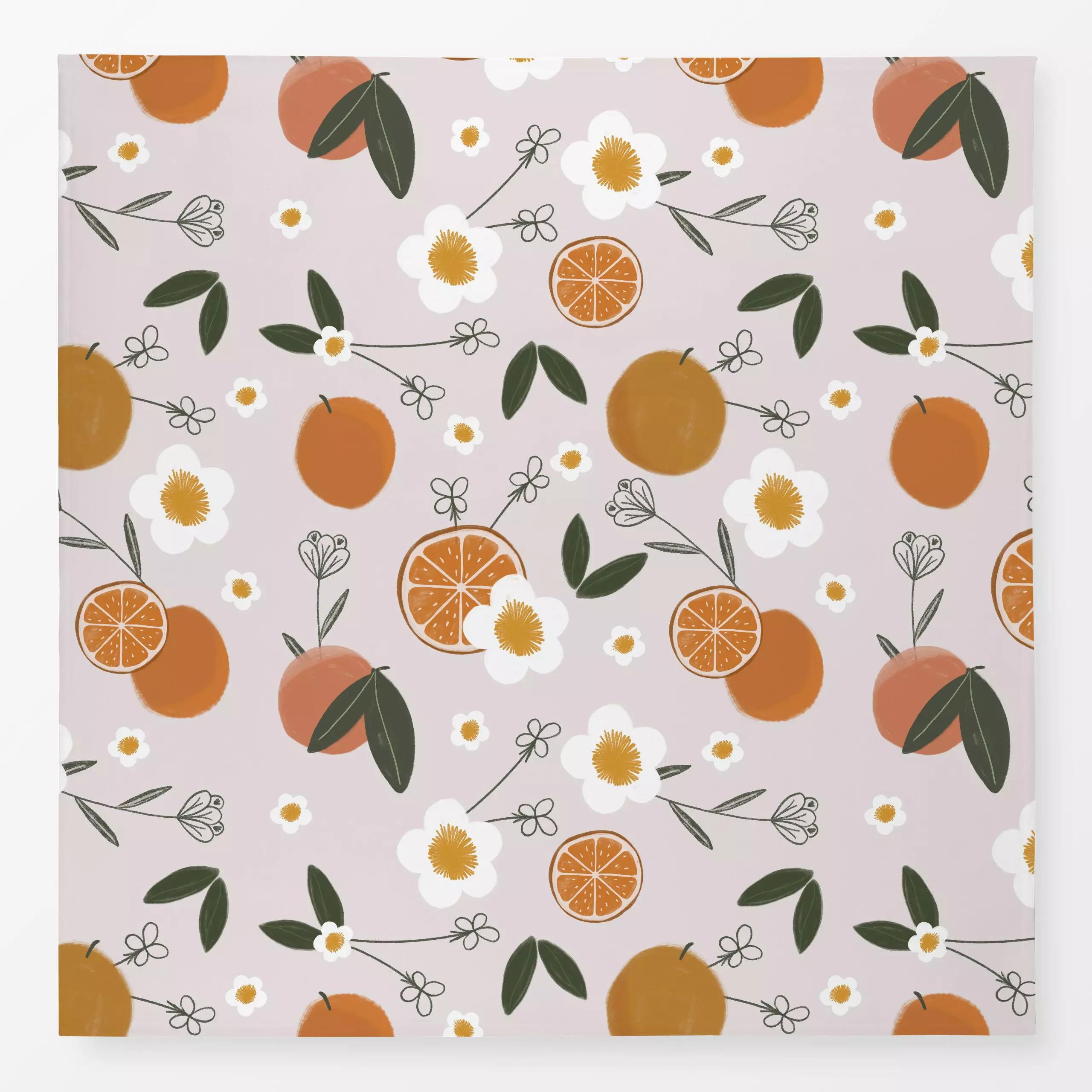 Tischdecke Oranges and Flowers - Frühling, Küche, Essen & Trinken, Ostern - von „Menina Lisboa "; Obst, Blumen, orangen