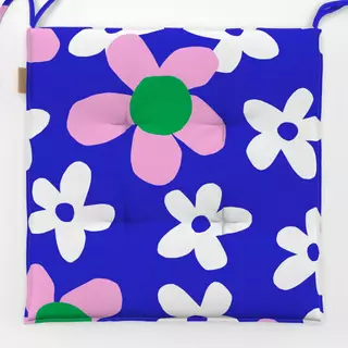 Sitzkissen Bright blooms blue pink