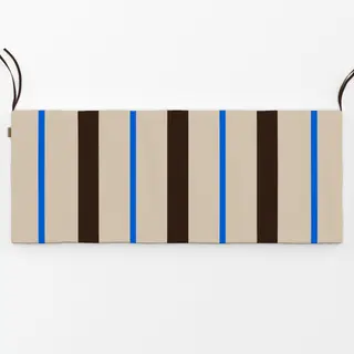 Bankauflage Electric Blue and Mocha Stripe