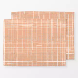 Tischset Karo peach fuzz