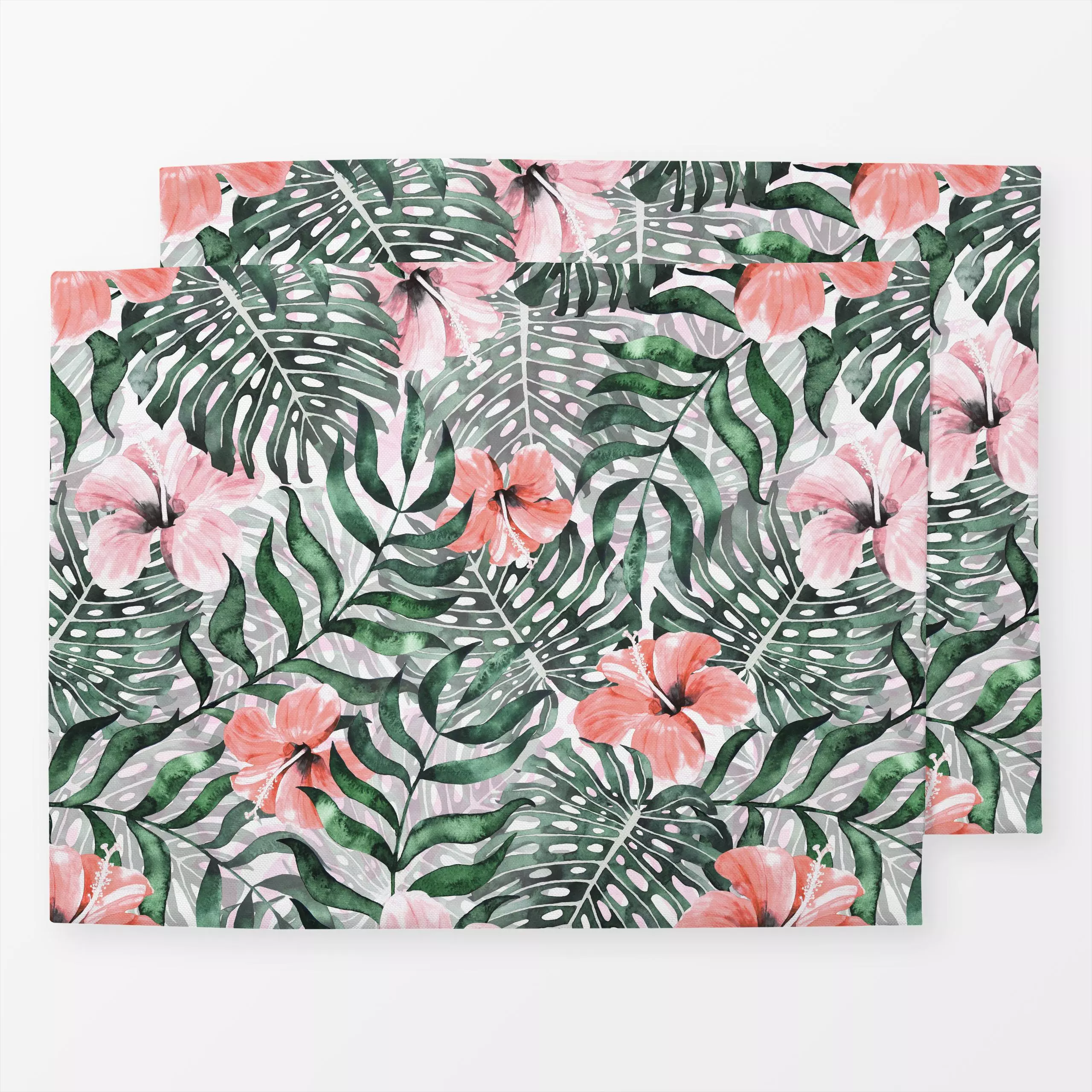 Tischset Tropical Hibiscus Pink, Blumen, tropisch, Sommer, von Karen Menzenbach