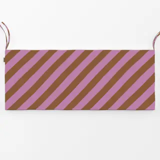 Bankauflage Streifen Pink Braun