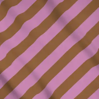 Meterware Streifen Pink Braun