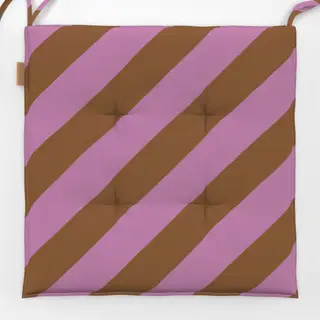 Sitzkissen Streifen Pink Braun