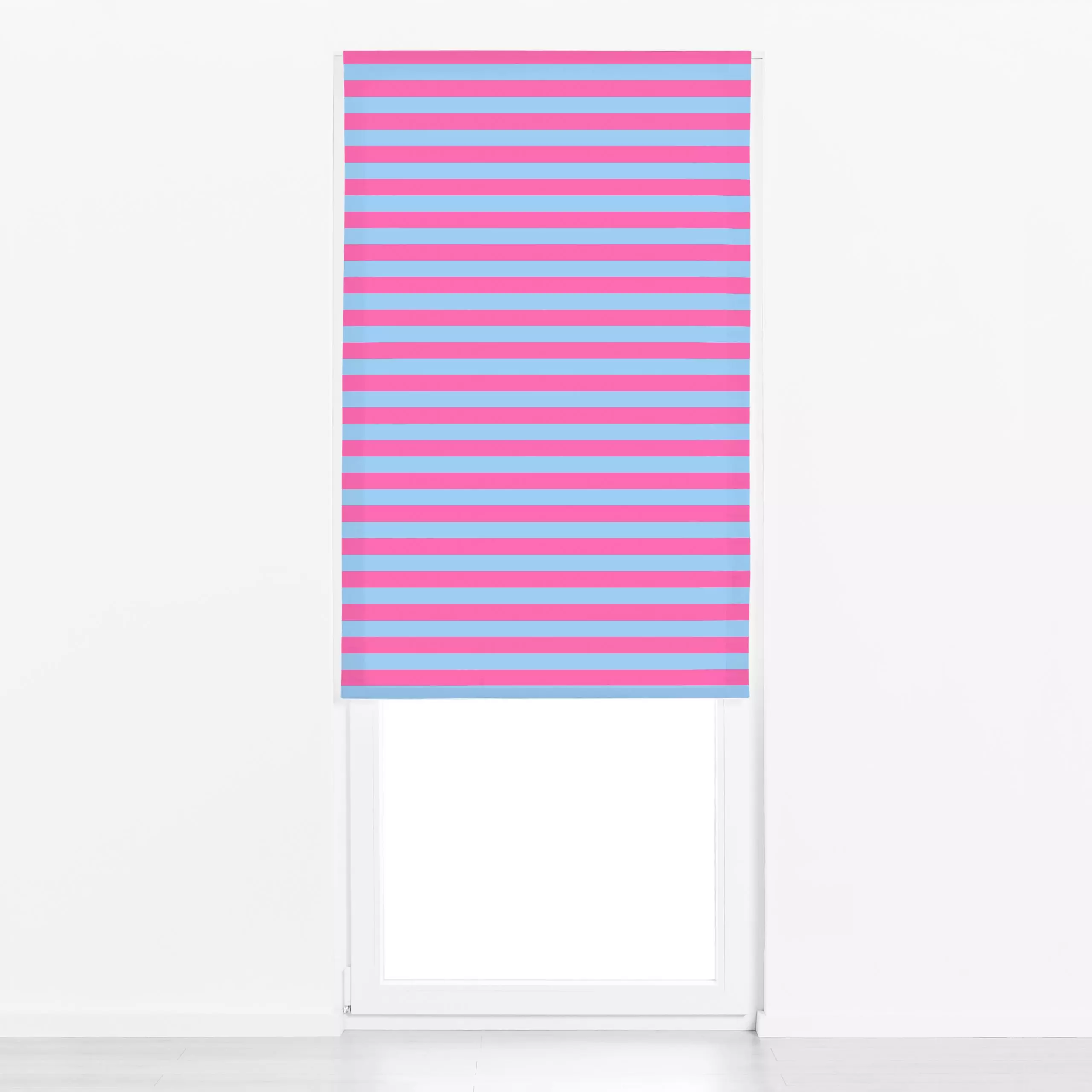 Raffrollo Horizontale Streifen blau&pink - Symbole & Muster - von „Lisa Jasmin Bauer"; Streifen, modern, stripes, Color, Far...