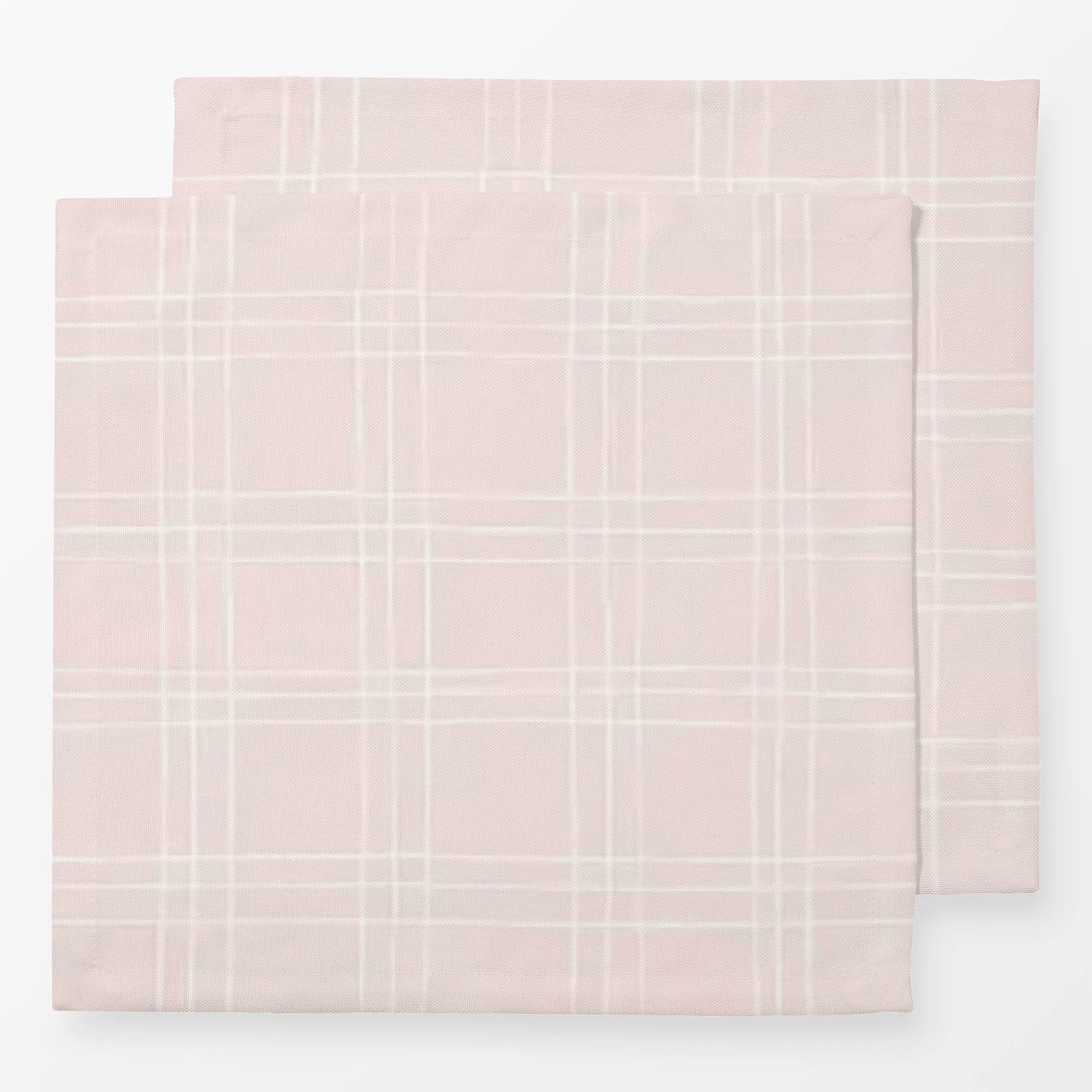 Servietten Rosa Karierte Streifen - Symbole & Muster - von „Katrin Graff"; rosa, Geometrisch, Karo, minimalistisch, schlicht...