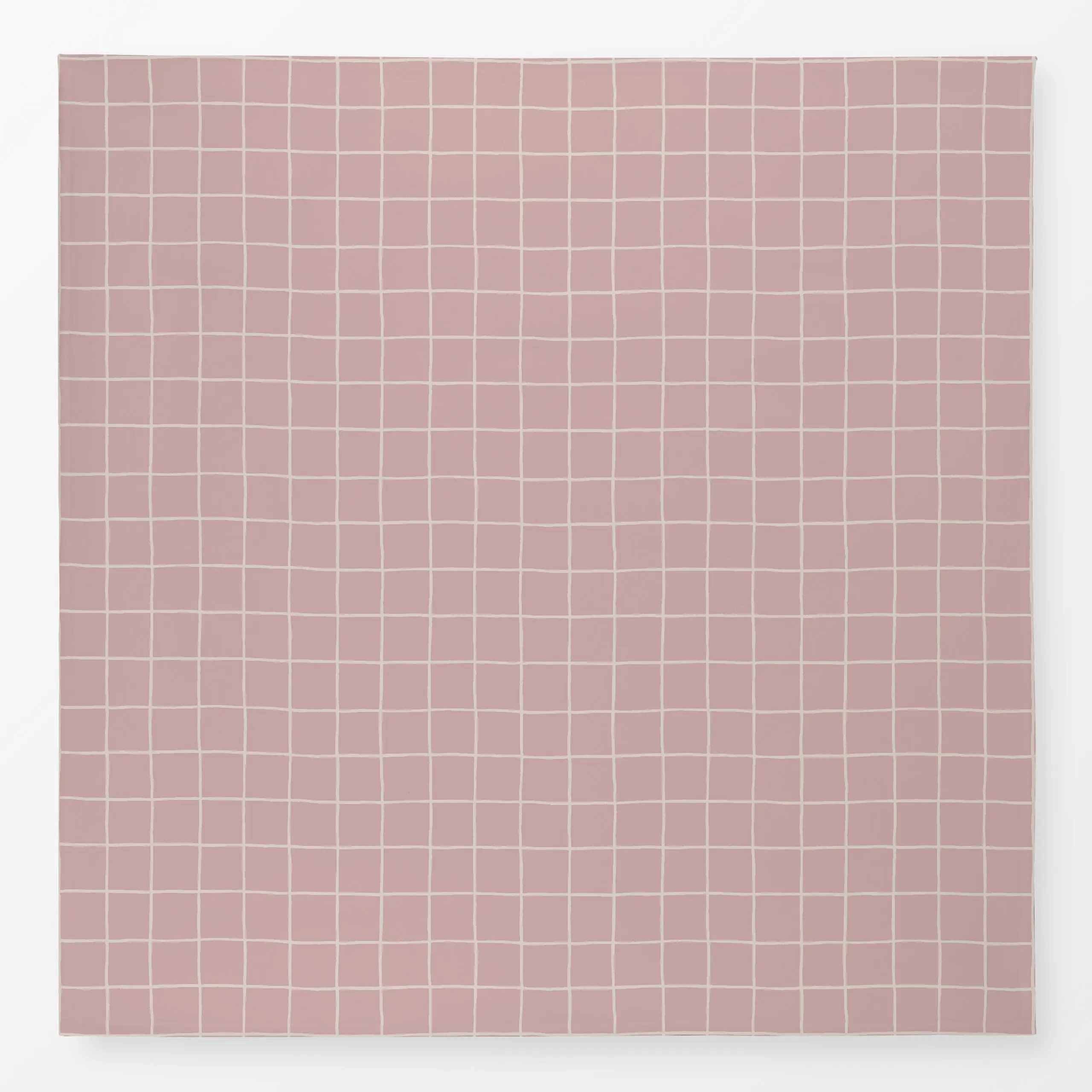 Tischdecke Karo rosa - Herbst, Symbole & Muster - von „Studio Kesse x petitsourirdesign"; trend, Herbst, minimalistisch, sch...