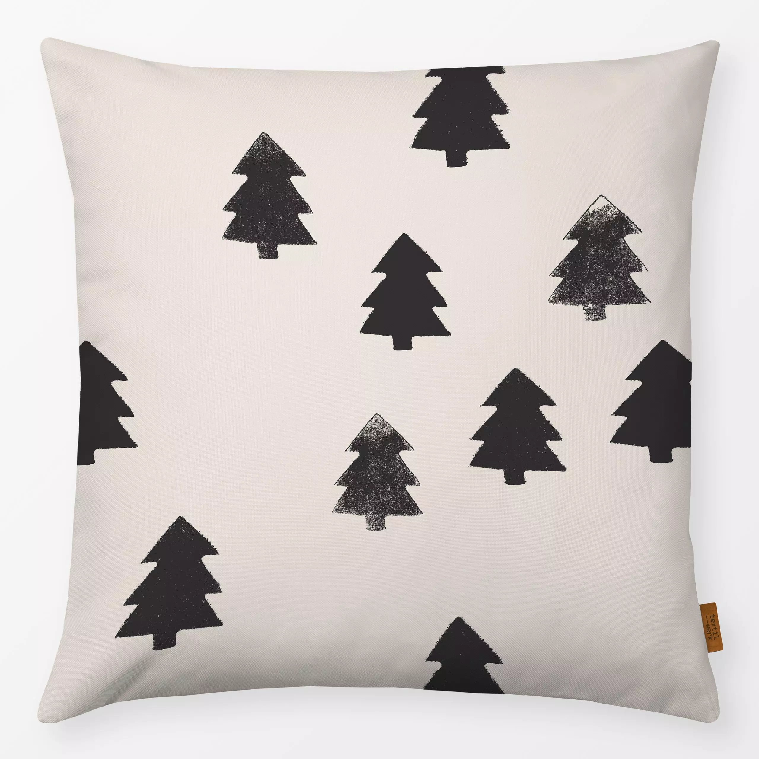Kissen Winterwald - Weihnachten, Winter - von „Julia Schumacher"; minimal, Wald, Tannenbaum, Weihnachtsbaum, Minimalismus, S...