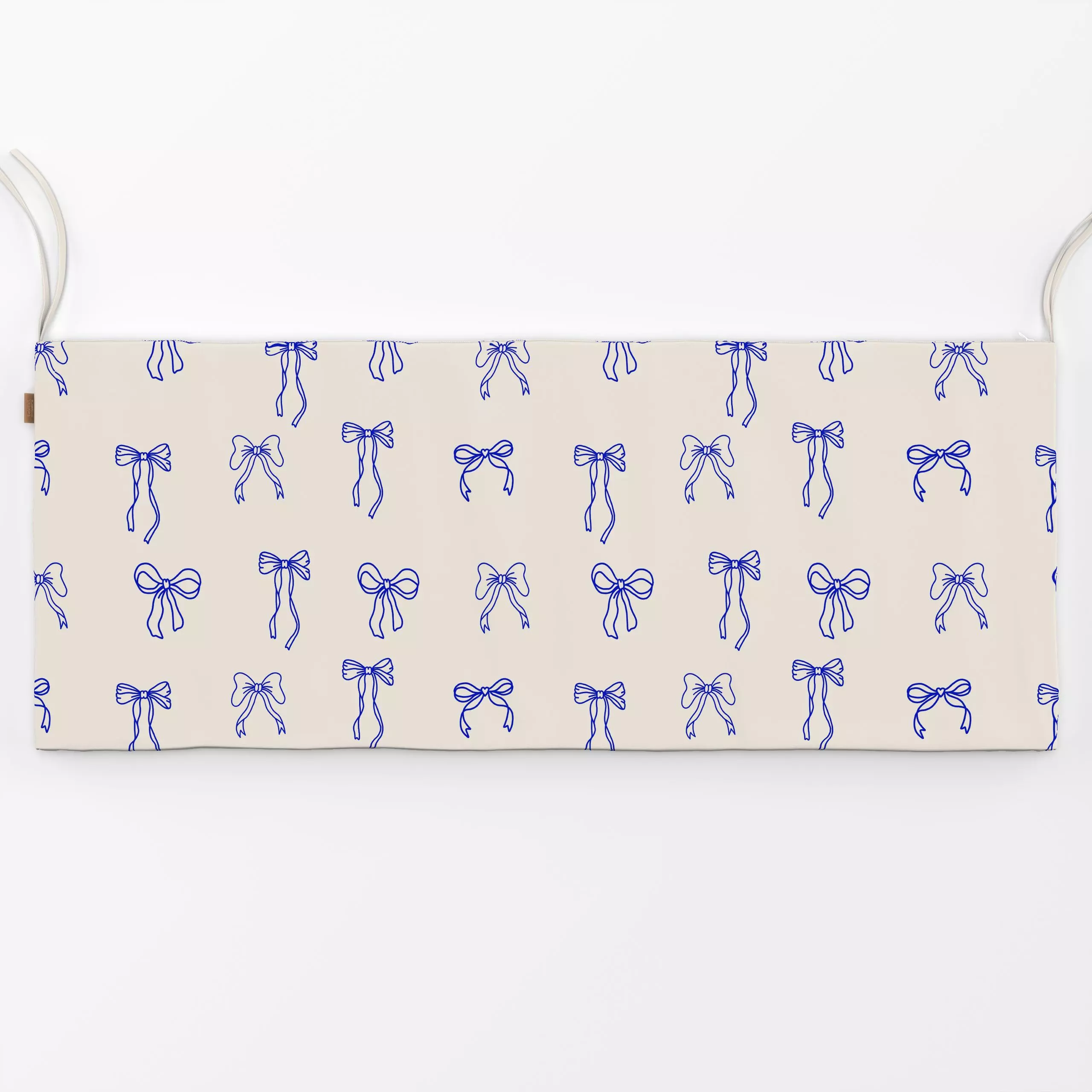 Bankauflage Schleifen Blau - Frühling, Anlässe - von „textilwerk"; Illustration, trend, geschenkidee, minimalistisch, schlic...
