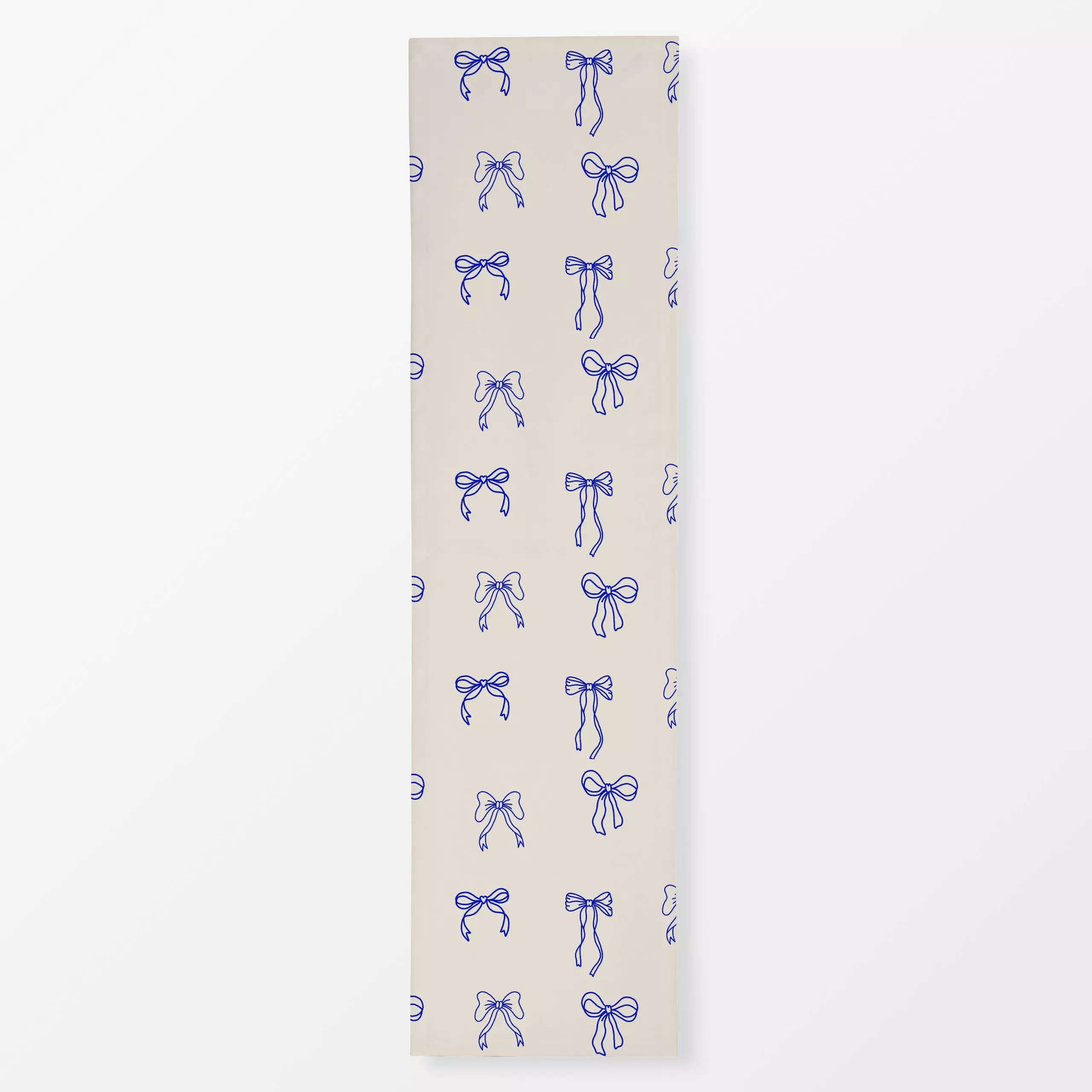 Tischläufer Schleifen Blau - Frühling, Anlässe - von „textilwerk“; Illustration, trend, geschenkidee, minimalistisch, schlic...