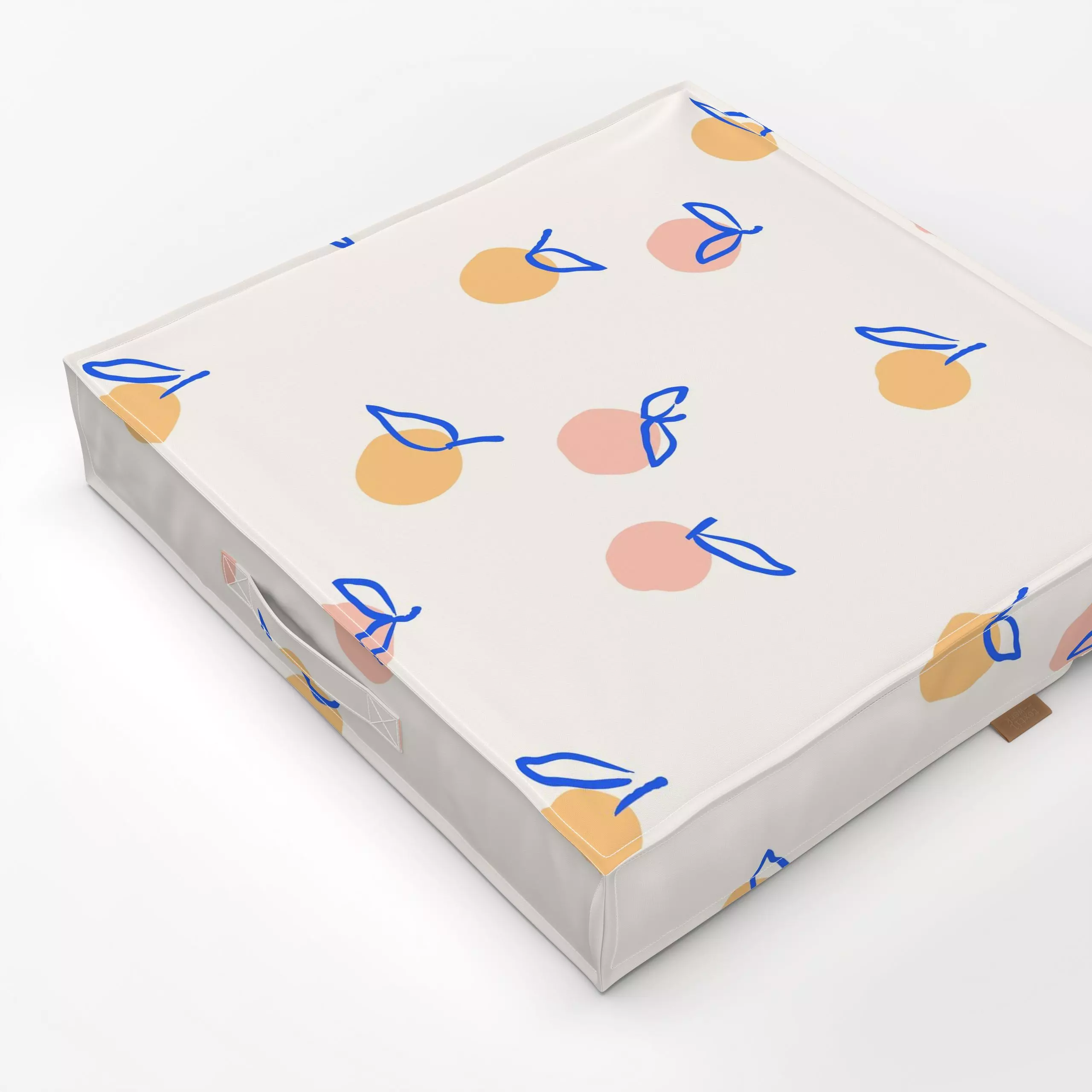 Bodenkissen Muster Orangen - Sommer, Küche, Essen & Trinken, Früchte - von „Maren Gross "; Obst, Apfel, Zitrusfrucht, sommer...