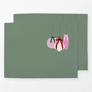 Tischset Baumkugeln Grün