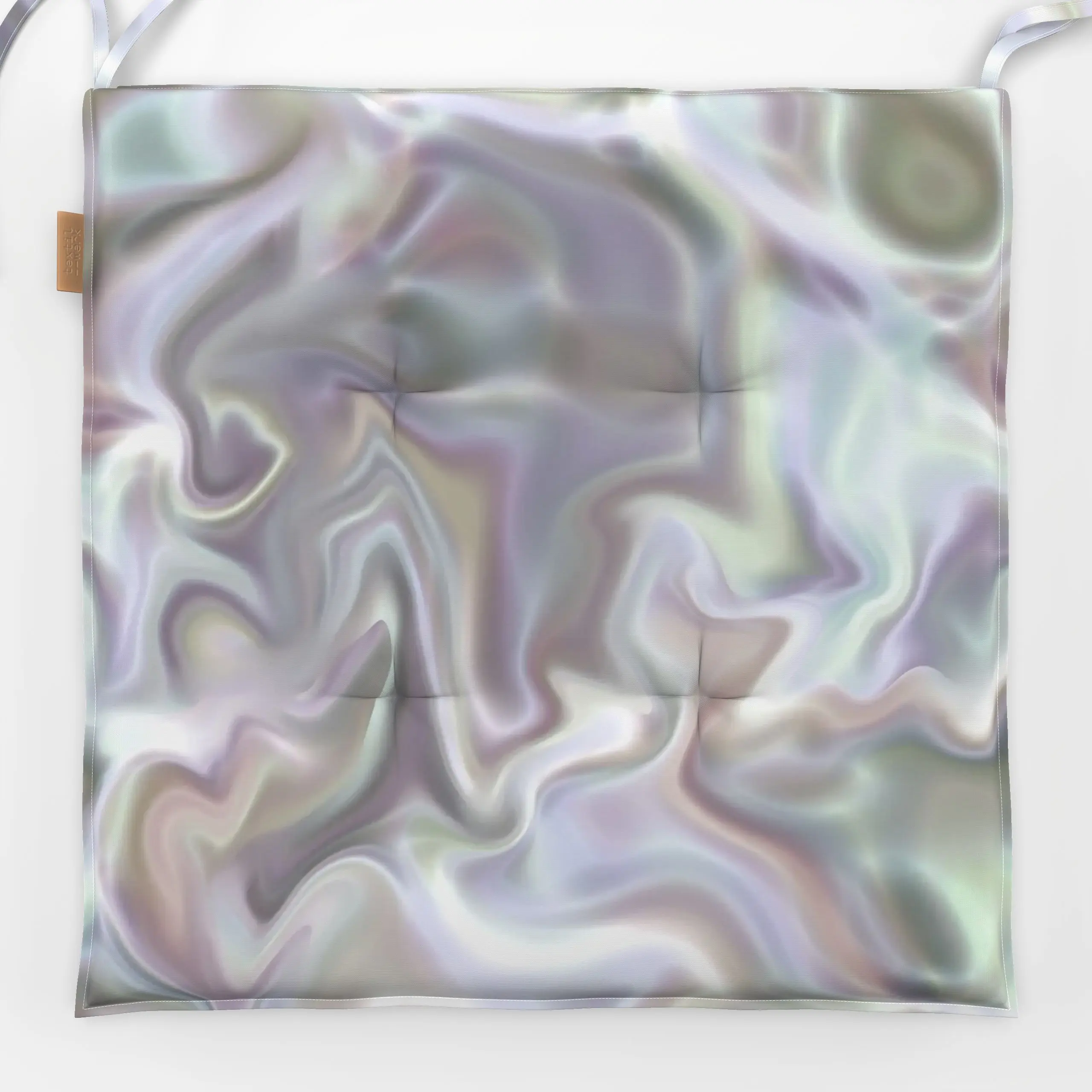Sitzkissen Perlmutt Wasser - Natur & Landschaft - von „Sophie Augustin Illustration"; Muster, Wasser, Meer, Muscheln, shine,...