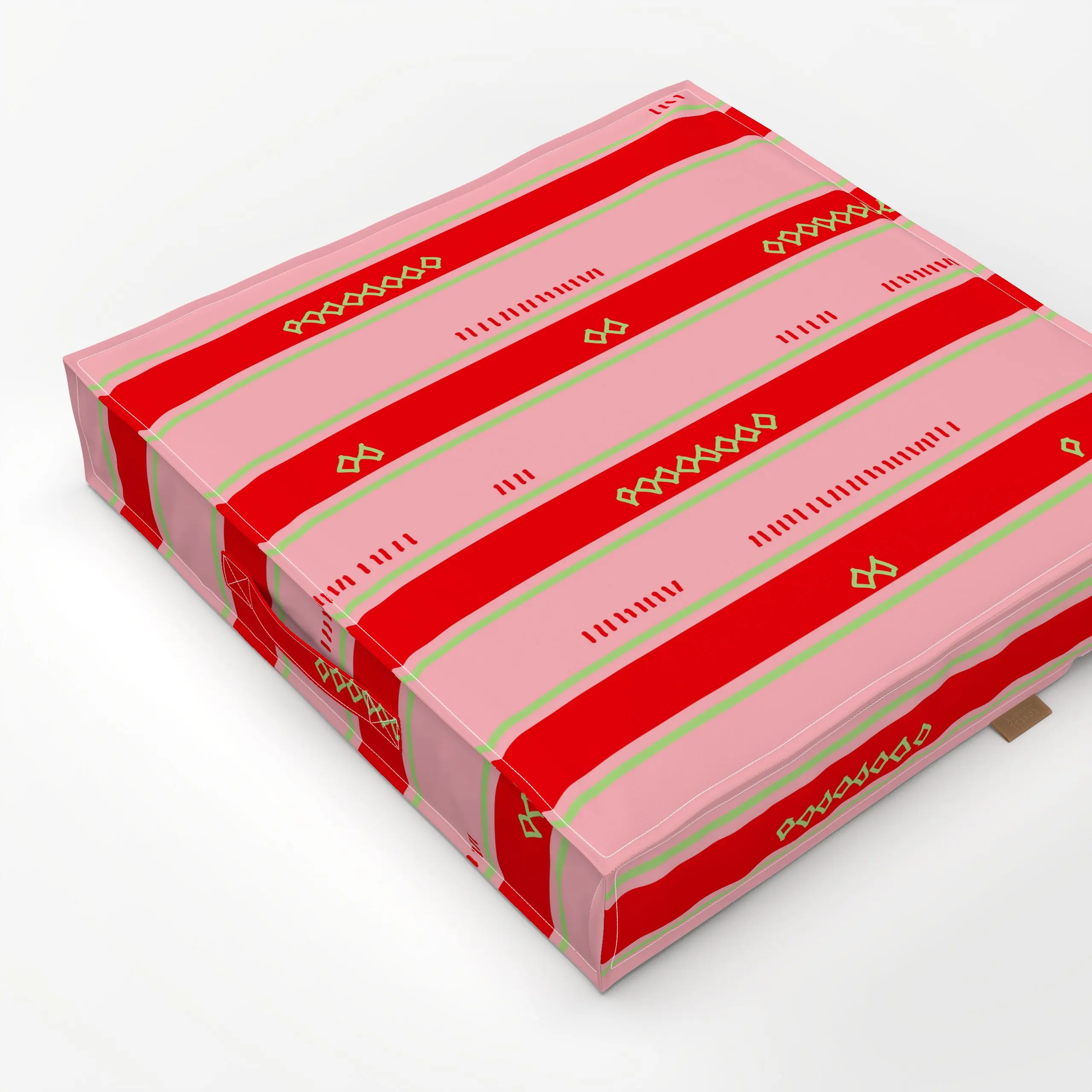 Bodenkissen Allover Stripes Pink - Sommer, Symbole & Muster - von „Kruth Design"; bunt, gestreift, Balkon, Gartendeko, kruth...