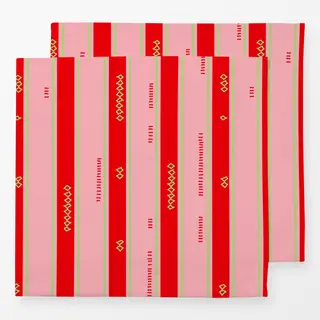 Servietten Allover Stripes Pink