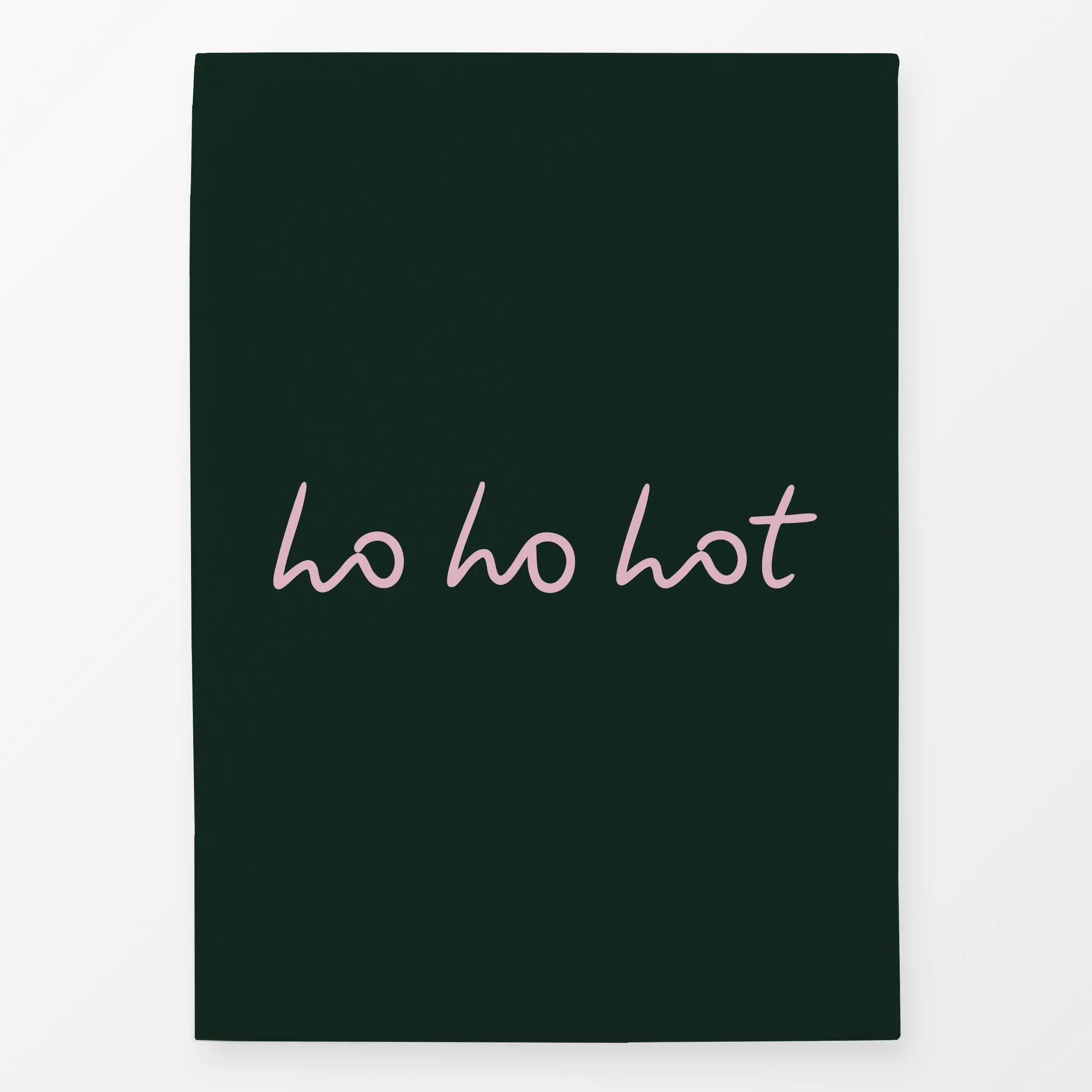 Geschirrtücher Ho Ho Hot dark green - Sprüche & Schriftzüge, Weihnachten - von „Karen Menzenbach"; Weihnachtsmann, Weihnacht...