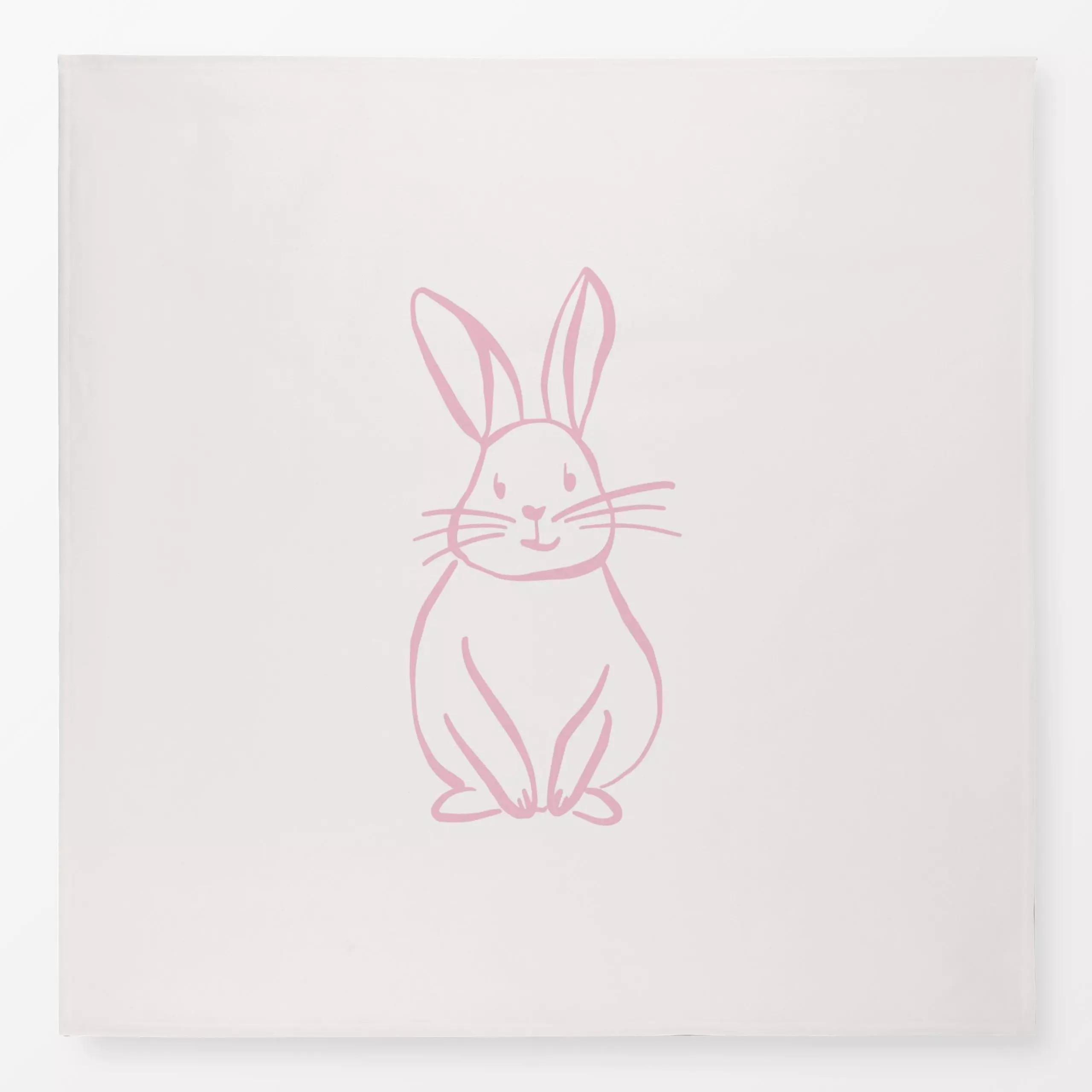 Tischdecke Happy Bunny rosa - Frühling, Tiere, Anlässe, Ostern - von „Kruth Design"; Hase, Ostern, Osterhase, Gartendeko, kr...