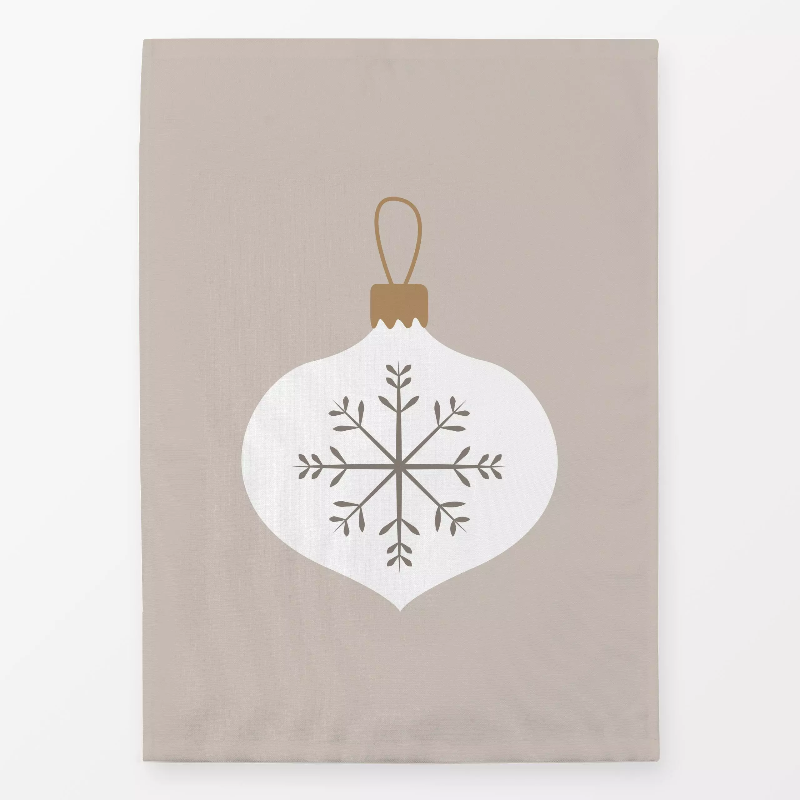 Geschirrtücher Christmas Ball cream - Weihnachten, Winter - von „Karen Menzenbach"; Weihnachtsbaum, Weihnachten, beige, weih...