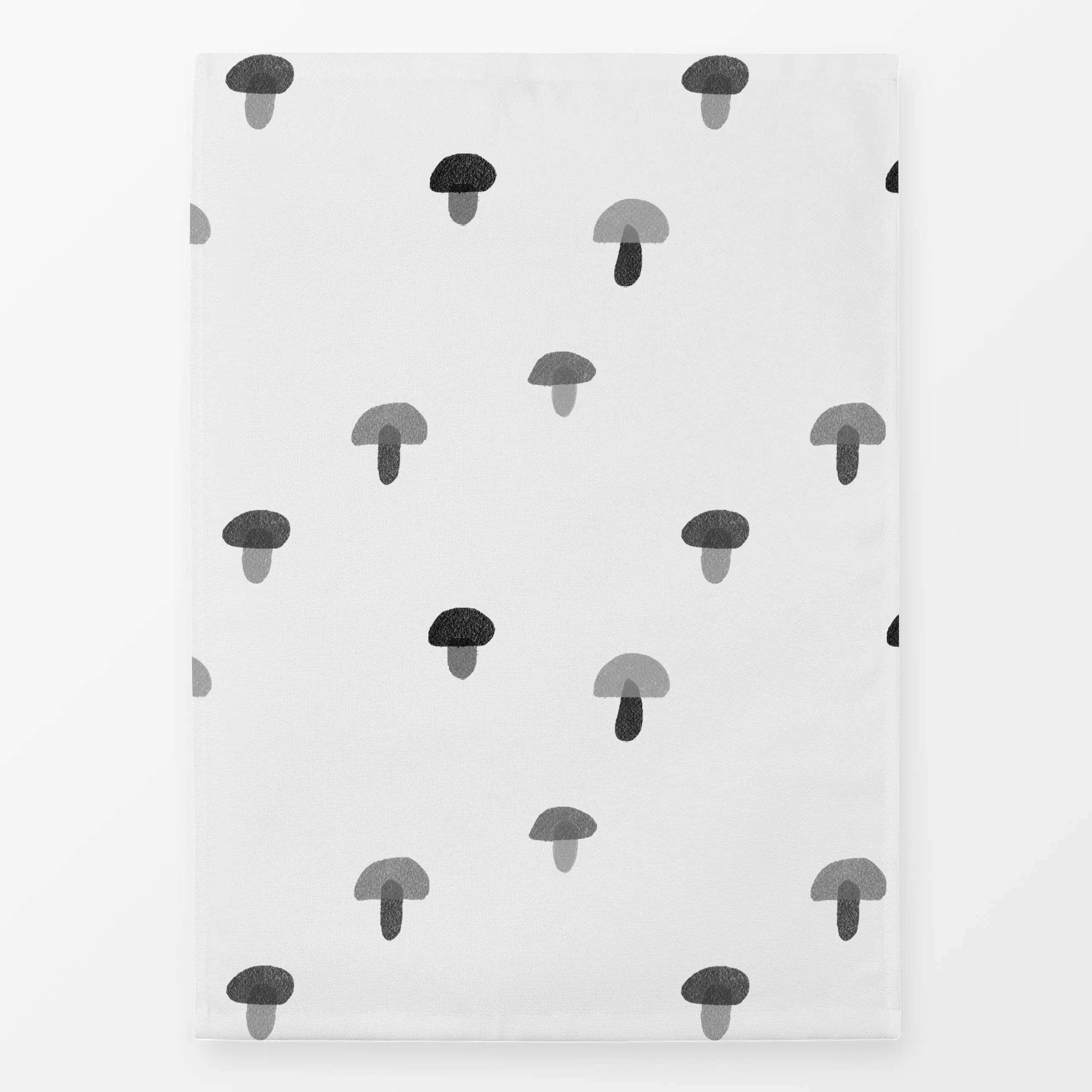 Geschirrtücher Pilze grau weiss - Herbst - von „Jana Driver"; schwarz, Herbst, pilze, Fliegenpilz, Schwarzweiss, pilz