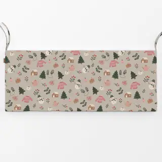 Bankauflage Ganz viel Weihnachten beige