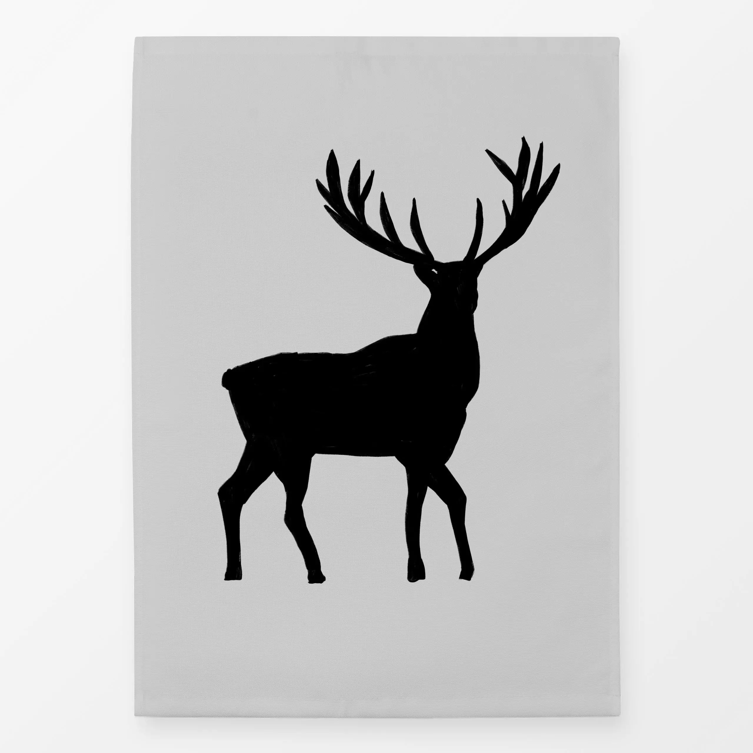 Geschirrtücher Hirsch GRAU - Tiere, Weihnachten - von „Sophie Augustin Illustration"; Merry Christmas, Wildtiere, Weihnachte...