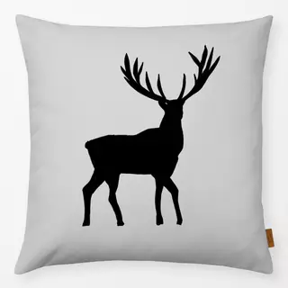 Kissen Hirsch GRAU