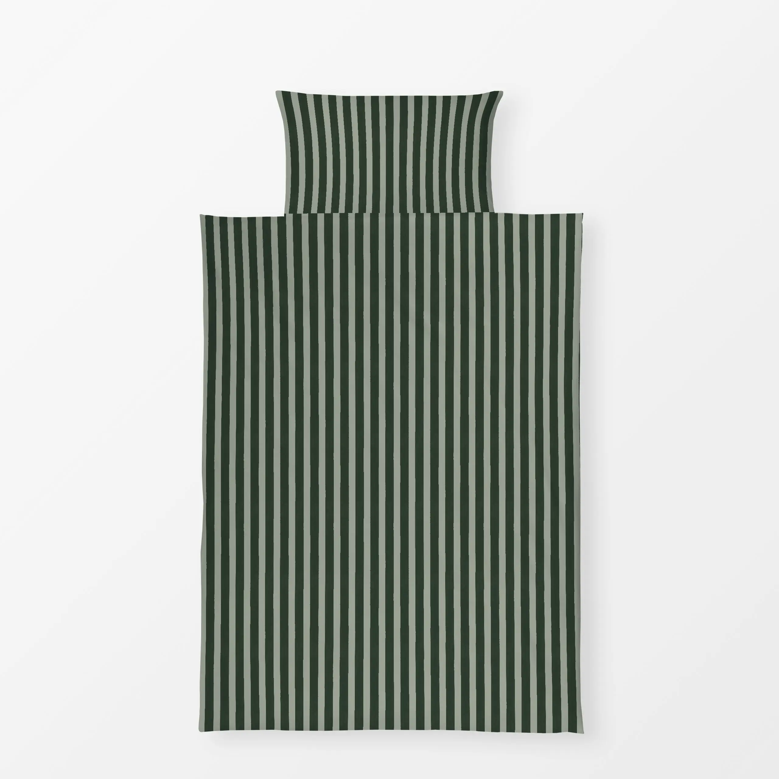 Bettwäsche Streifen grün - Herbst, Symbole & Muster - von „Studio Kesse"; Muster, Linien, Streifen, Herbst, gestreift, Strei...