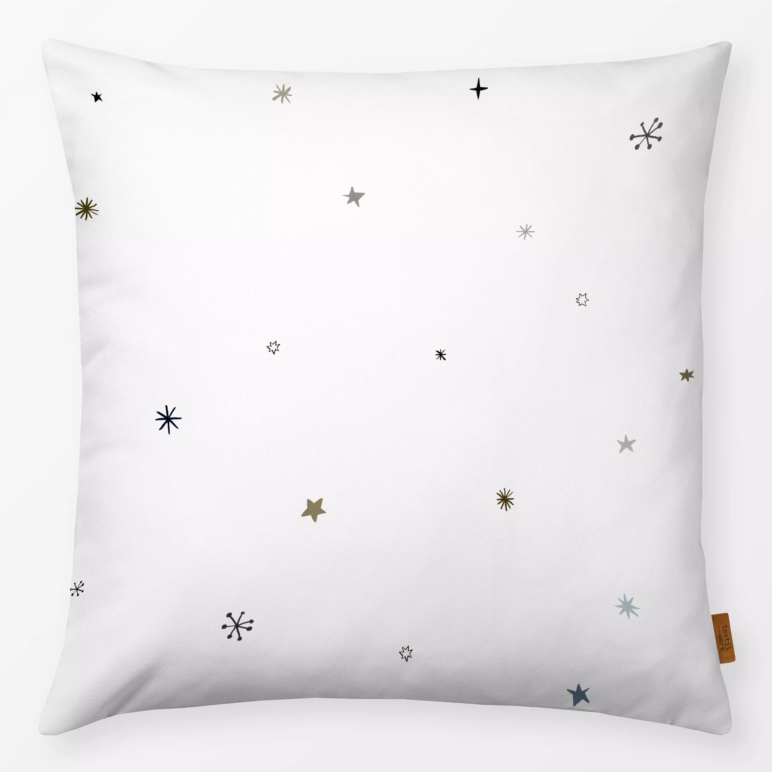 Kissen Nordic Winter Stars - Winter, Symbole & Muster - von „Ninola Design "; minimal, Sterne, Winter, Scandinavian, Scandi,...