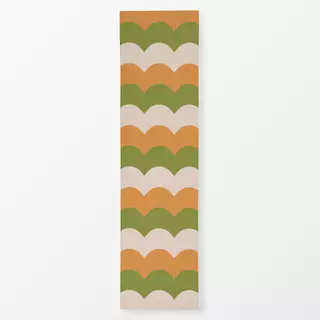 Tischläufer Retro Wellen Orange Grün