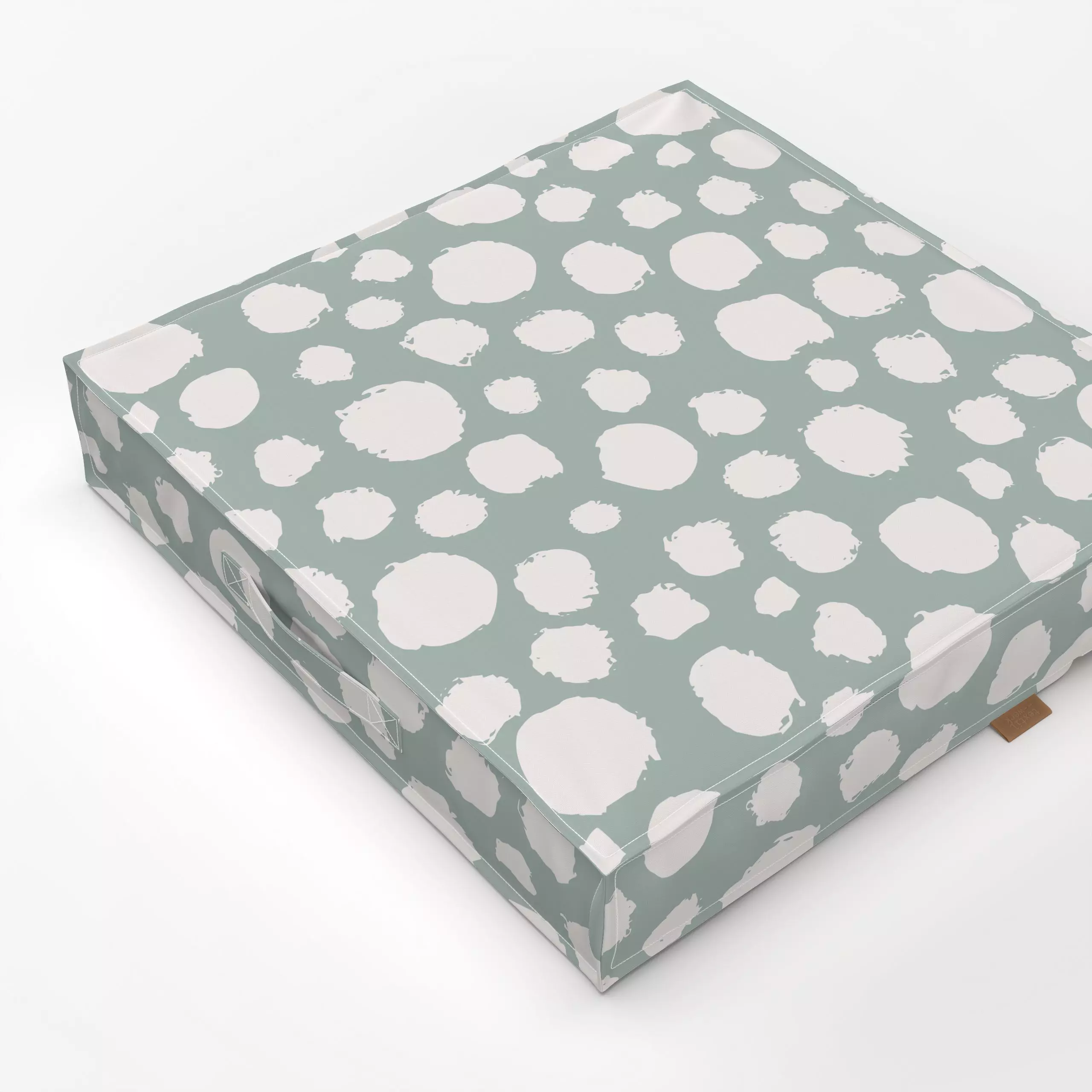 Bodenkissen Pünktchen Tanz grau - Sommer, Symbole & Muster - von „Uta Naumann"; boho, Punkte, Retro, Dots, punkt, Bohemian, ...