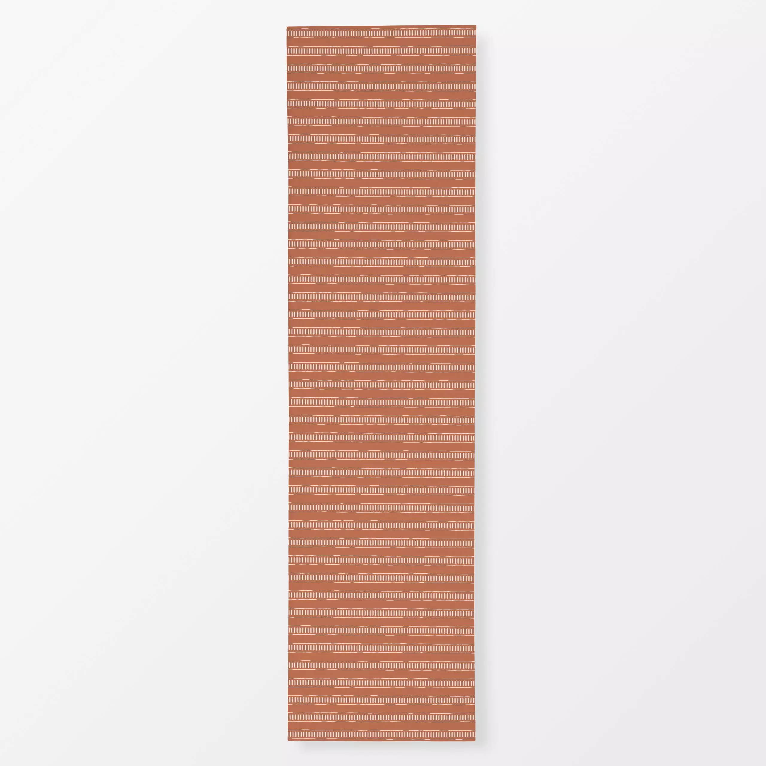 Tischläufer Streifen rostbraun beige - Herbst, Symbole & Muster - von „Kathrin Woo"; boho, Streifen, modern, Herbst, Herbstd...
