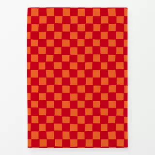 Geschirrtücher Karo Liebe in rot & orange