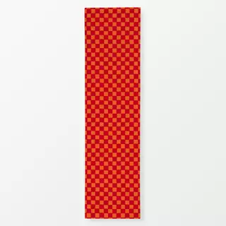 Tischläufer Karo Liebe in rot & orange