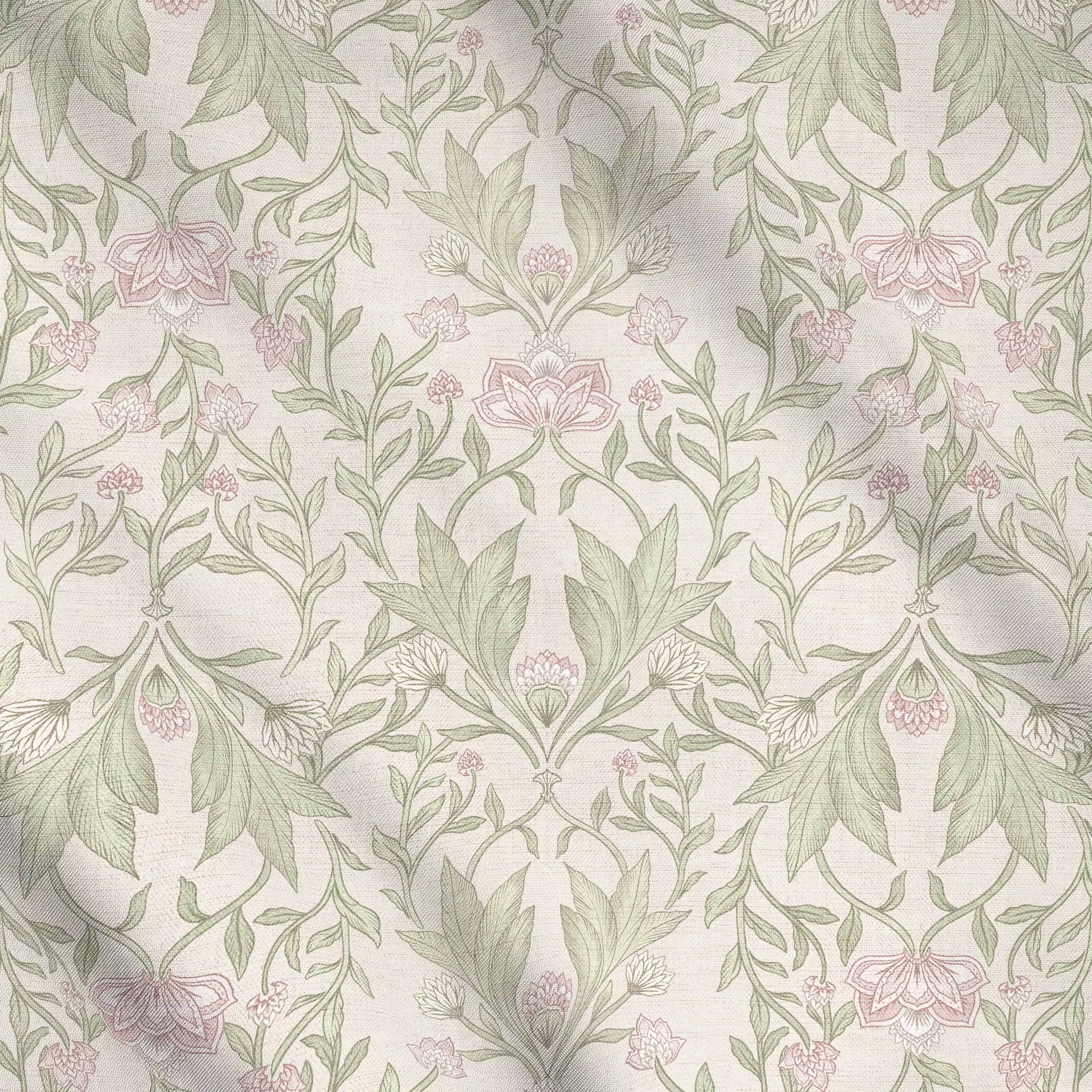 Meterware William Morris Blumen creme, Blumen, von Bloomery Decor
