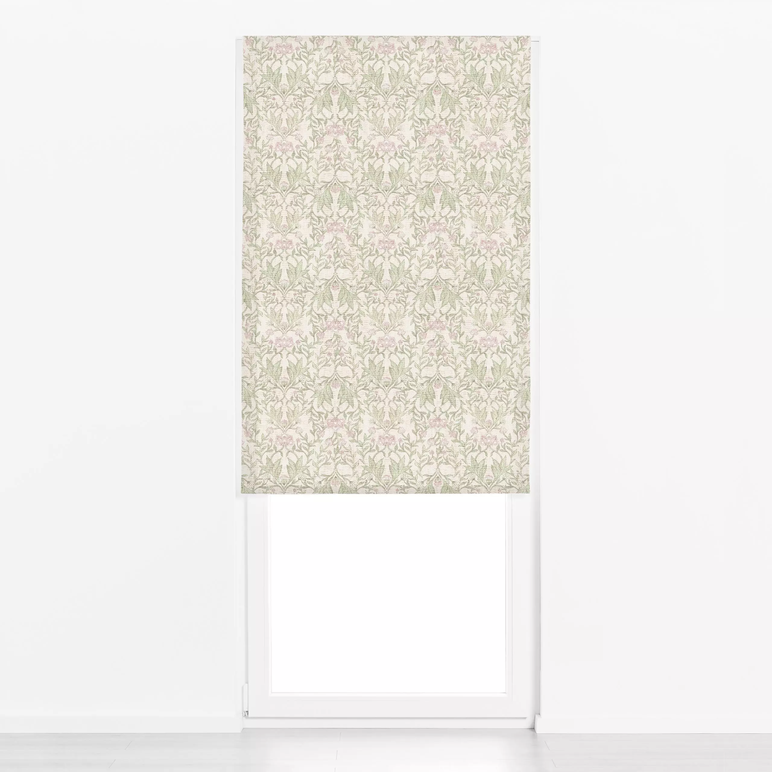Raffrollo William Morris Blumen creme - Blumen & Florales, Pflanzen & Botanik, Retro & Vintage - von „Bloomery Decor"; Blume...