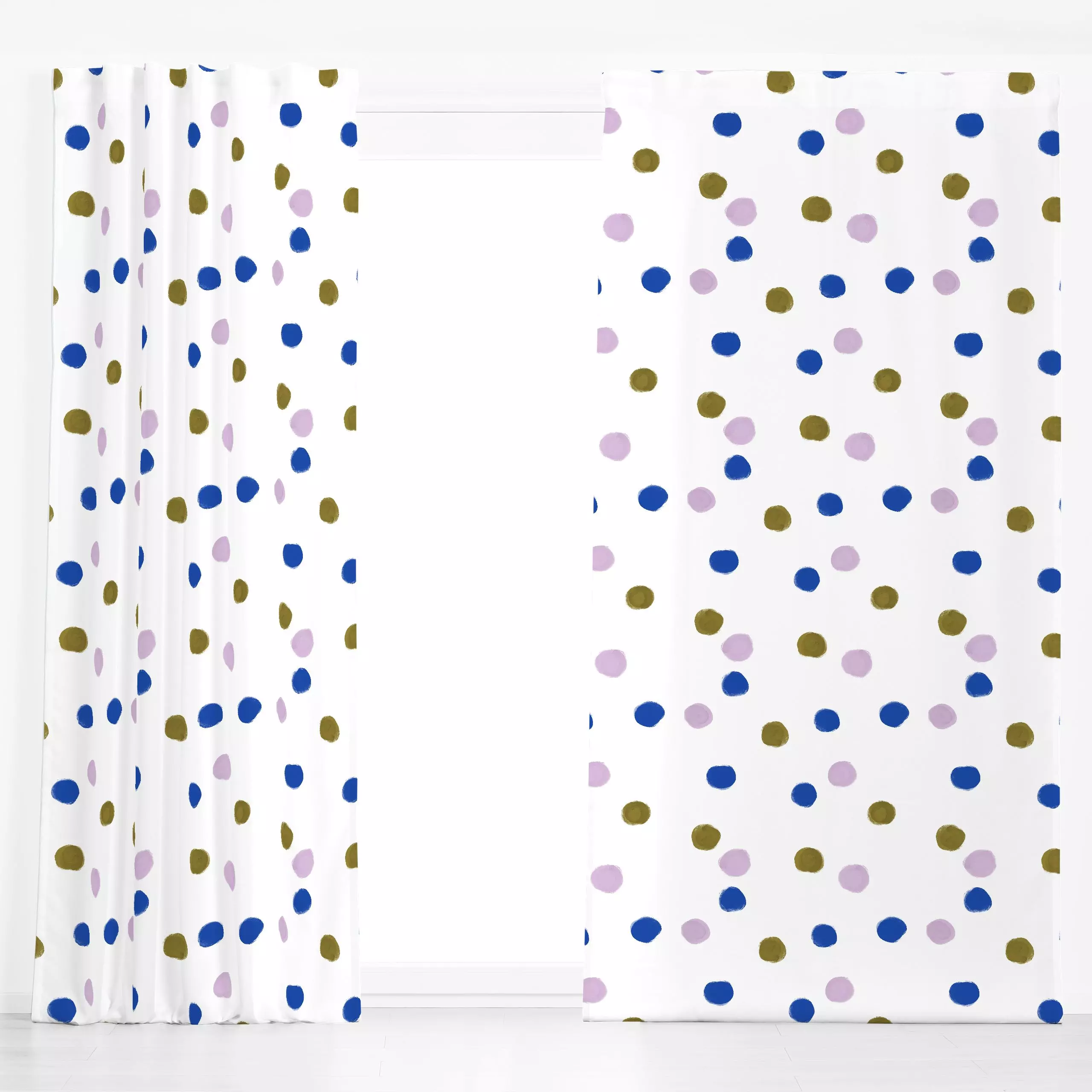 Dekovorhang Watercolor Dots | 2 - Kinderzimmer & Motive für Kinder, Symbole & Muster - von „moDeern Design Studio"; Wasserfa...