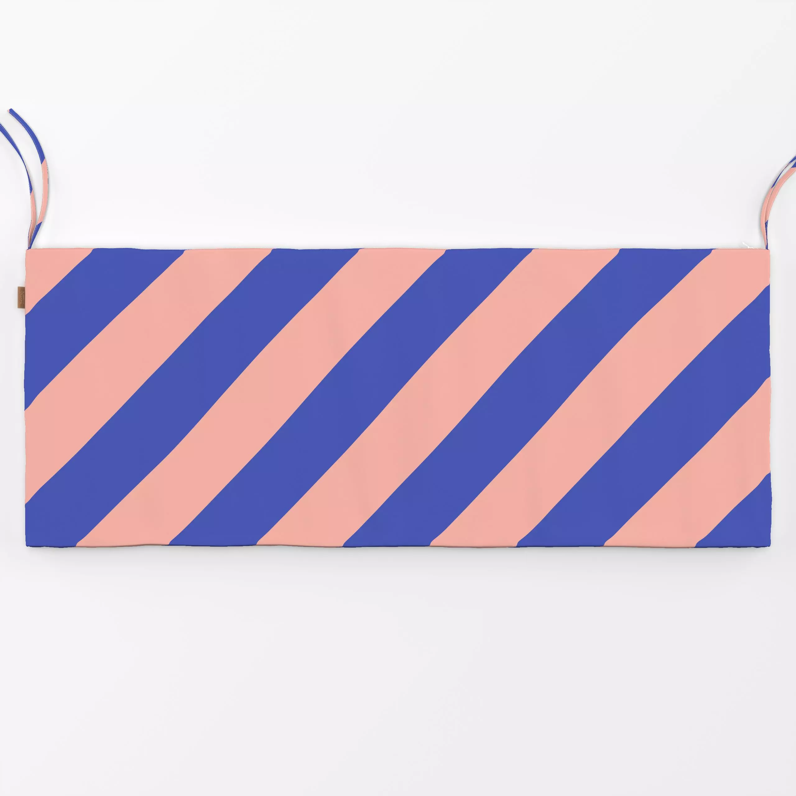 Bankauflage Diagonale blau lachs - Weihnachten, Symbole & Muster - von „Julia Schumacher"; Streifen, Weihnachten, Winter, di...