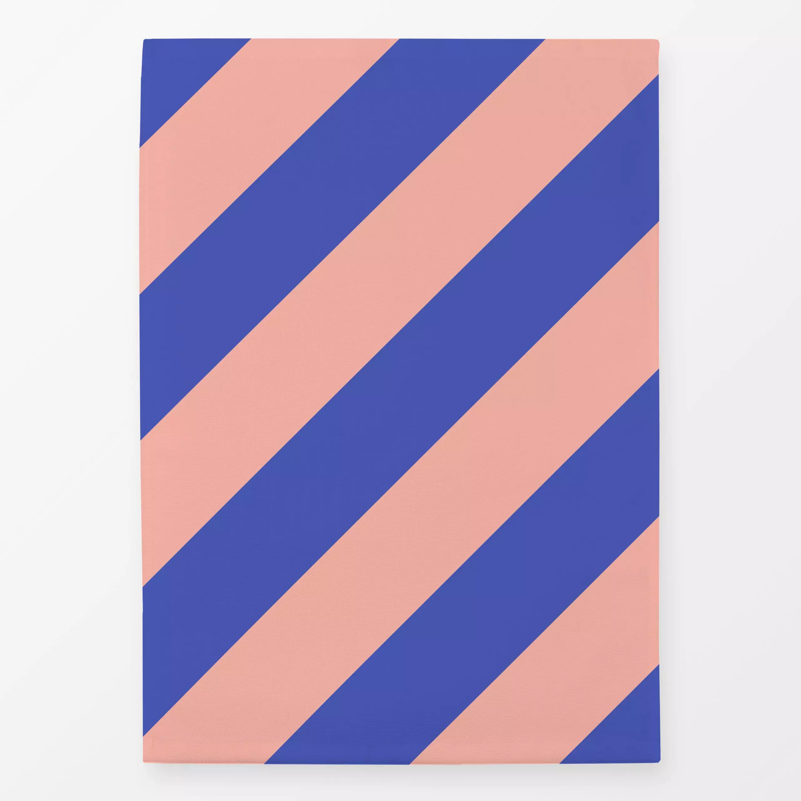 Geschirrtücher Diagonale blau lachs - Weihnachten, Symbole & Muster - von „Julia Schumacher"; Streifen, Weihnachten, Winter,...