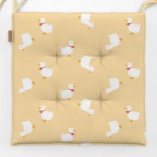 Sitzkissen Kleine Ente Muster Gelb