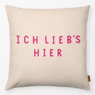 Kissen Ich Liebs Hier pink