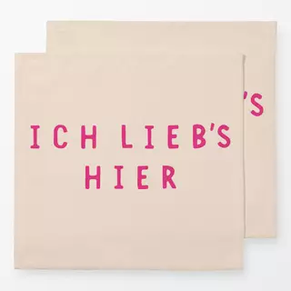 Servietten Ich Liebs Hier pink