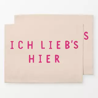 Tischset Ich Liebs Hier pink