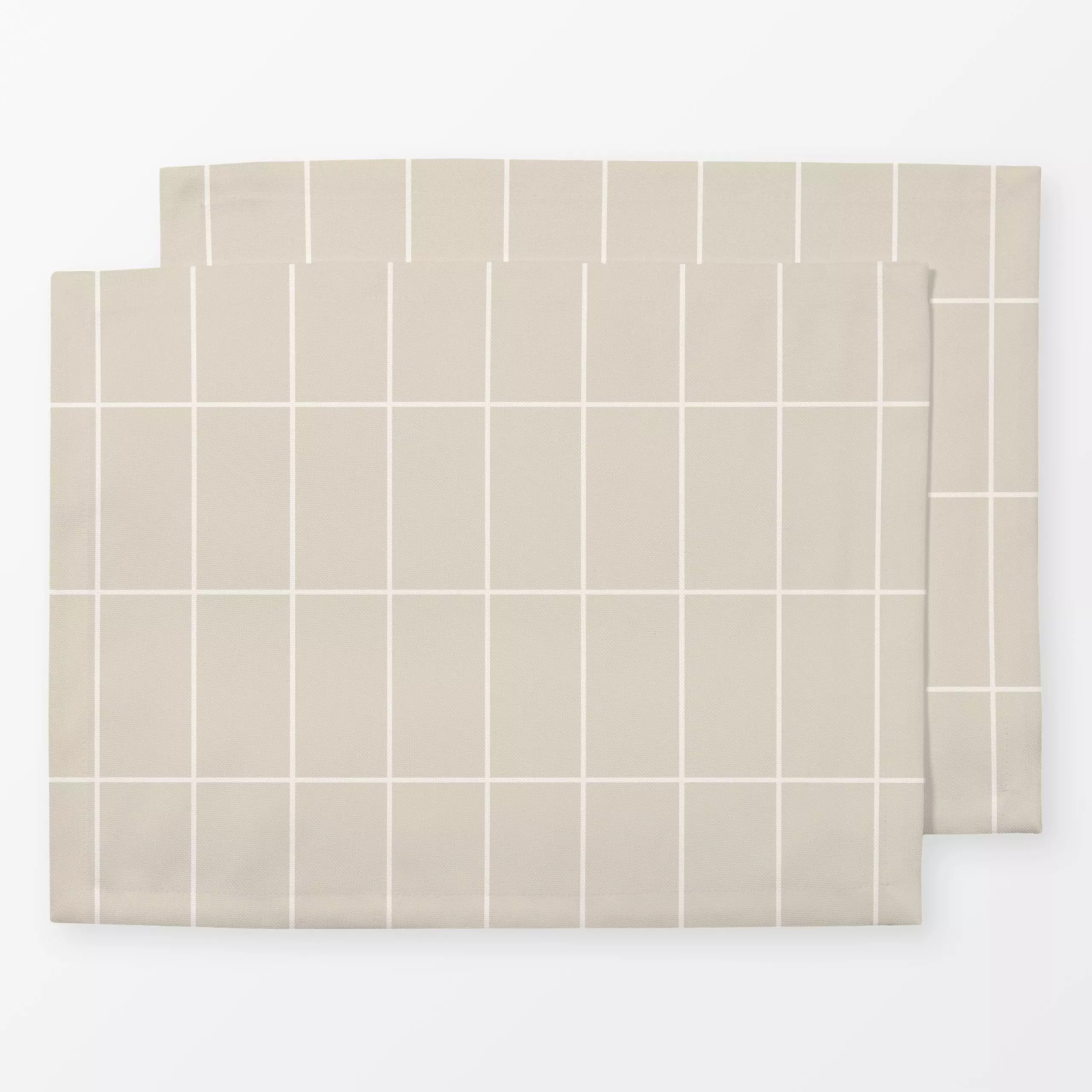 Tischset Natural Grid - Symbole & Muster, Küche, Essen & Trinken - von „Anna Petersen"; Natur, minimal, creme, skandinavisch...