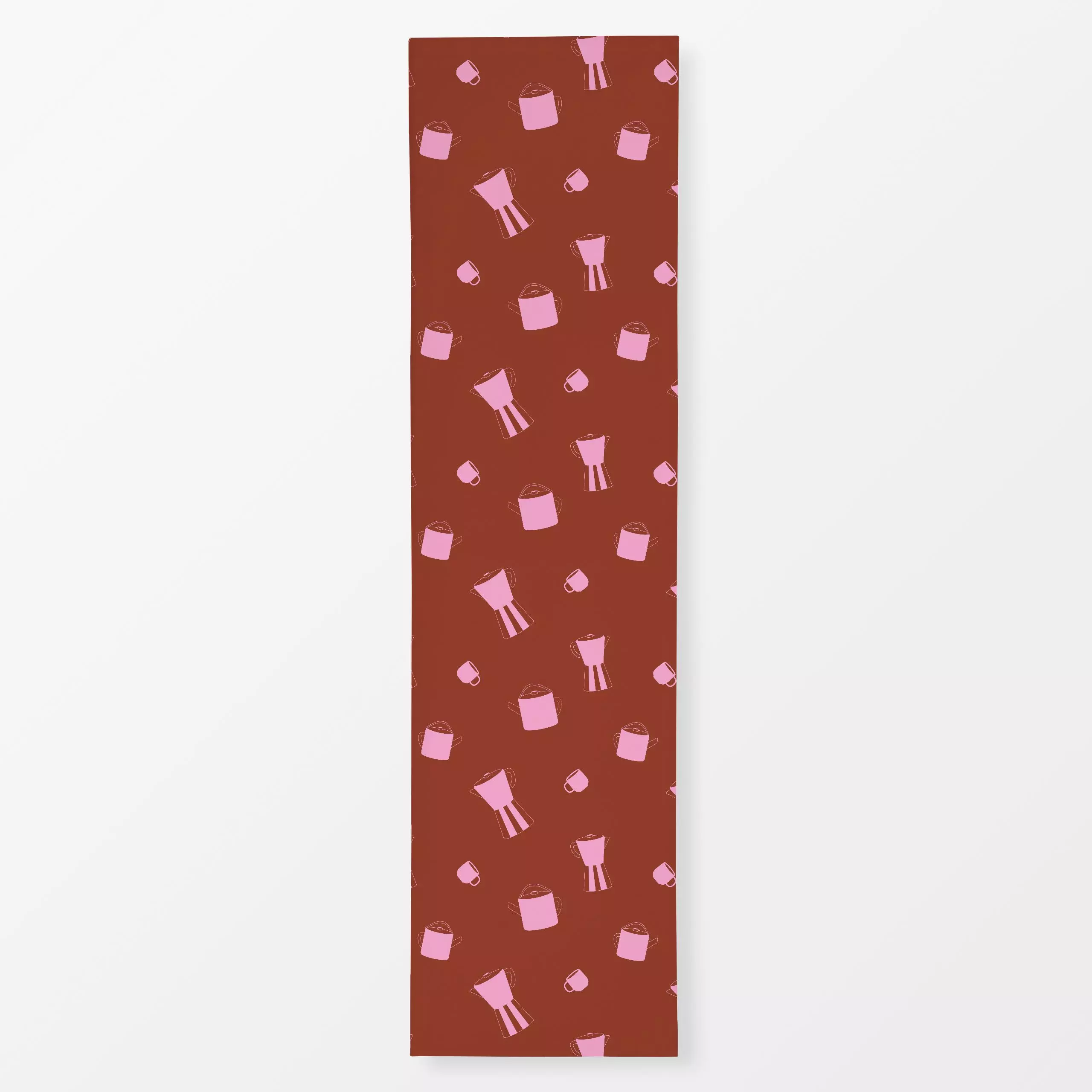 Tischläufer Coffee and Tea Pattern Brown - Küche, Essen & Trinken - von „Jana Moßmann"; coffeelover, Kaffeeliebe, Kaffeemasc...