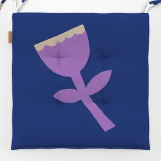 Sitzkissen Frühling Tulpe blau