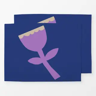 Tischset Frühling Tulpe blau