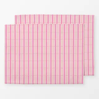 Tischset Karierte Streifen Pink