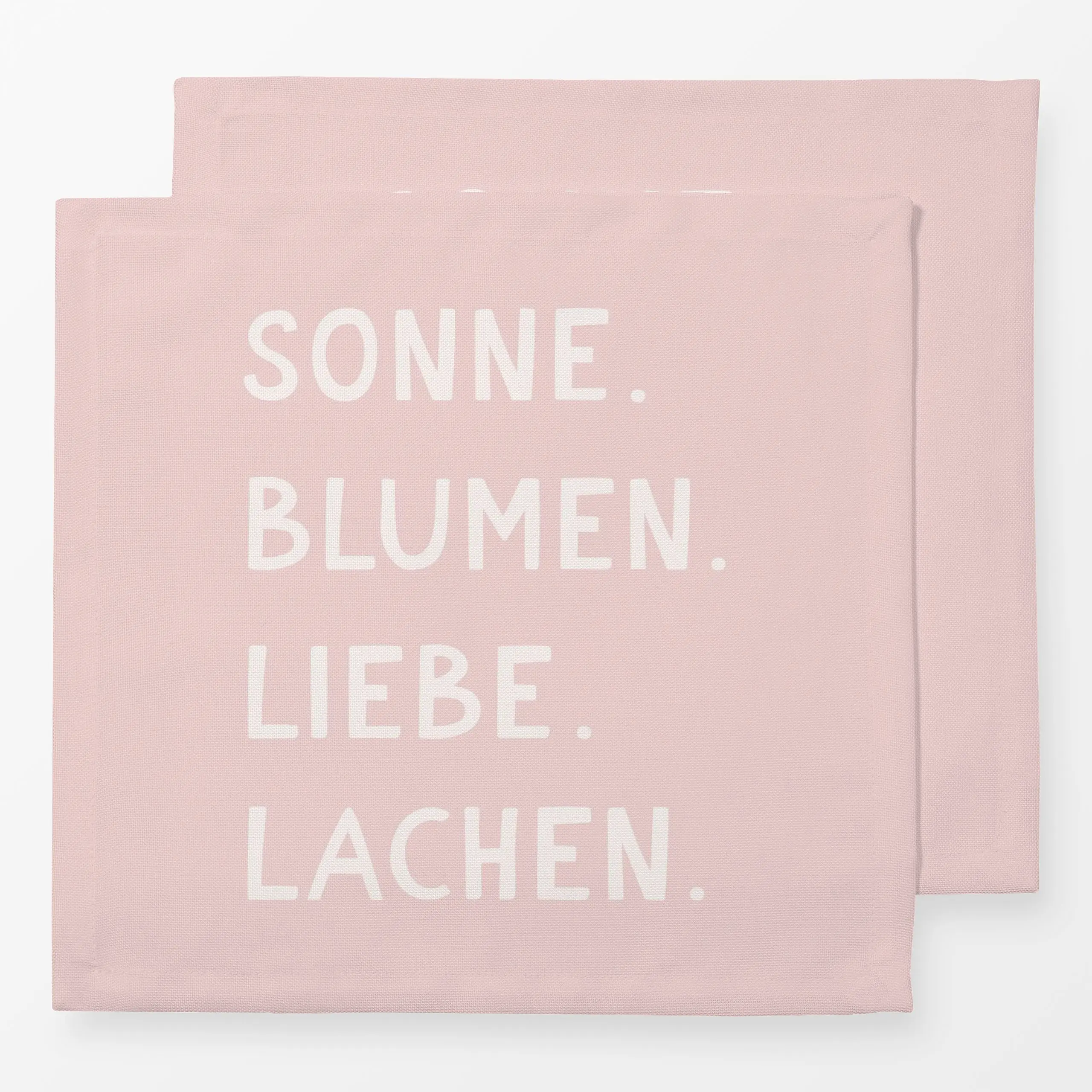 Servietten Sonne Blumen Liebe Rosa - Frühling, Sprüche & Schriftzüge, Ostern - von „Kathrin Woo"; modern, typografie, spruch...