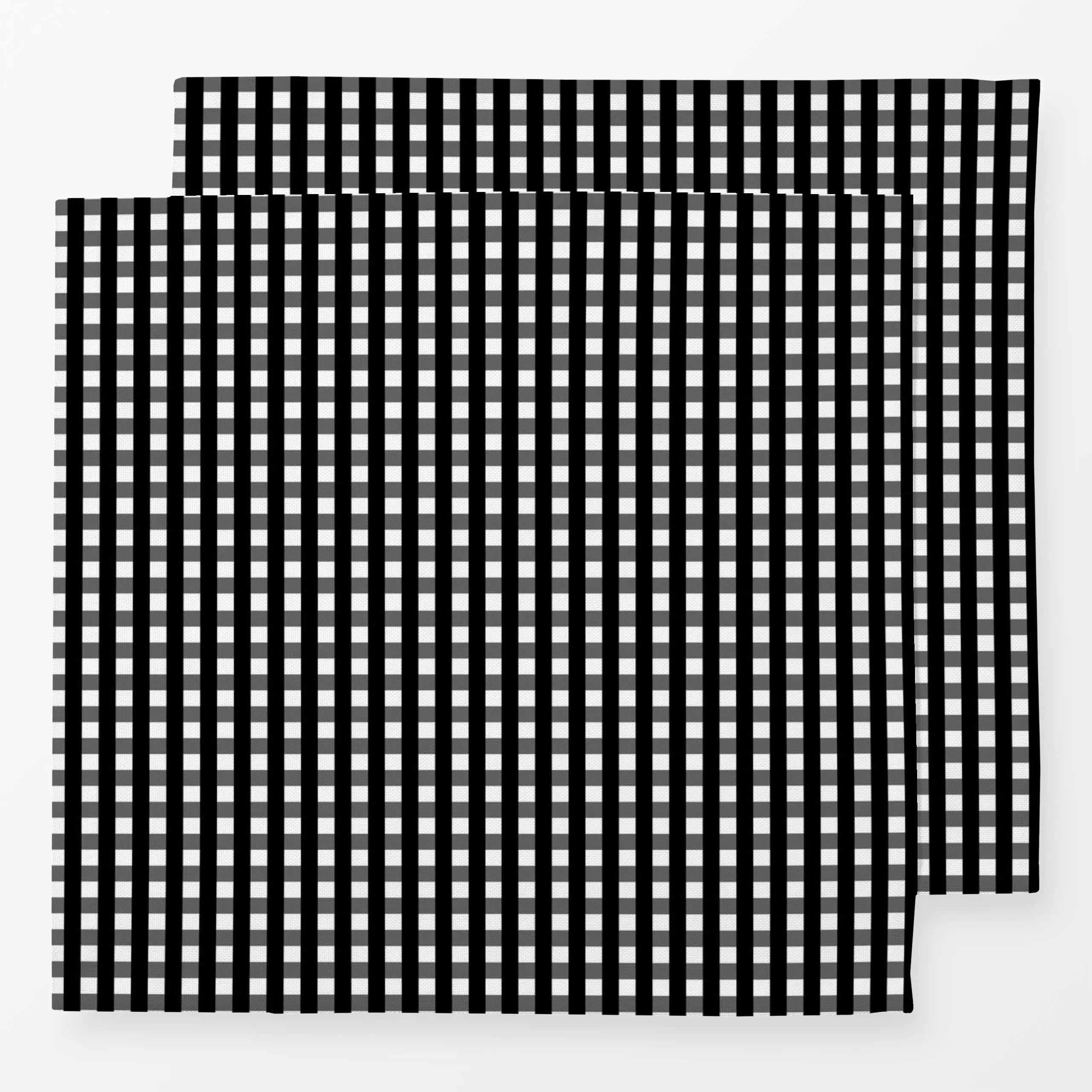 Servietten Karo Kariert Gingham - Herbst, Symbole & Muster - von „brushmeetspaper"; Muster, schwarz, minimal, Karo, Herbst, ...