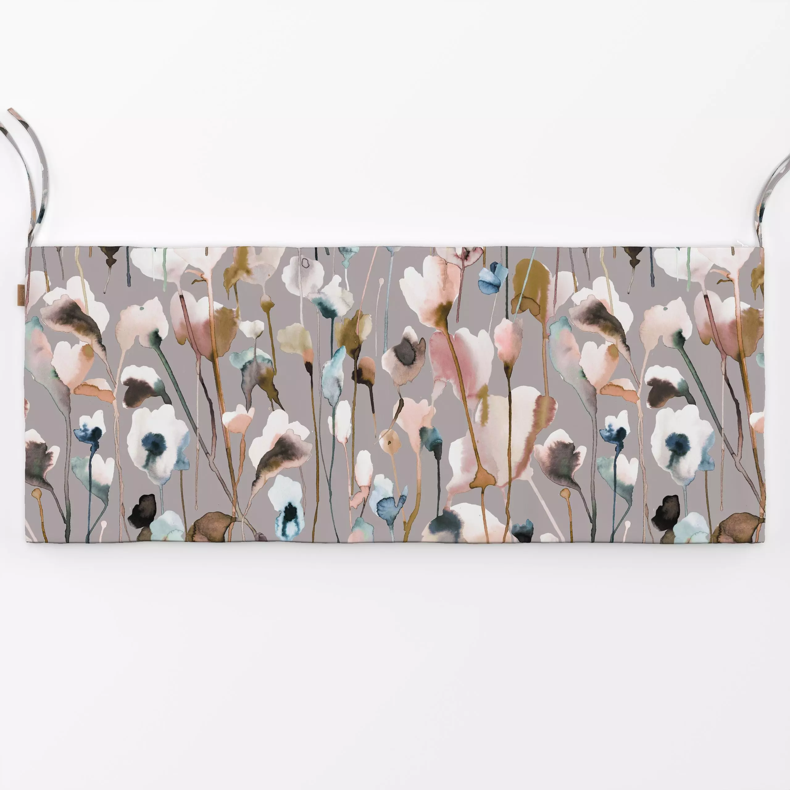 Bankauflage Wild Flowers Neutral - Blumen & Florales, Herbst, Pflanzen & Botanik - von „Ninola Design "; Aquarell, Blumen, A...
